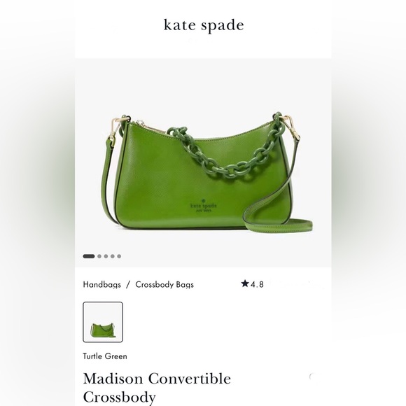 Kate Spade New York, Handbag+, Matching Chain Link, Apple Green - Picture 9 of 12